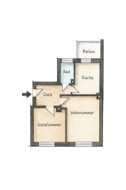 Foto - Wohnung zum Kaufen in Frankfurt 389.000,00 € 62 m²
