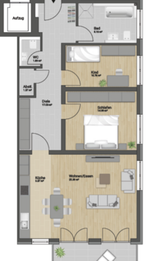 Foto - Wohnung zum Mieten in Neustadt 1.190,00 € 97 m²