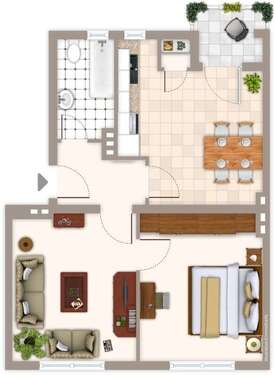 Foto - Wohnung zum Mieten in Mönchengladbach 499,00 € 50.87 m²