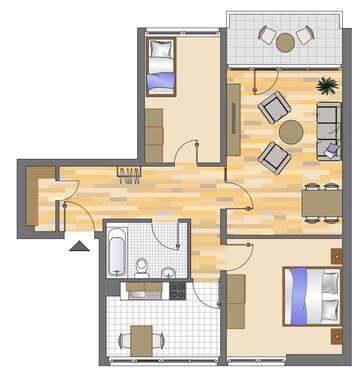 Foto - Wohnung zum Mieten in Siegen 649,00 € 81 m²