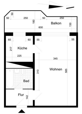 Foto - Wohnung zum Mieten in Magdeburg 260,00 € 36.37 m²