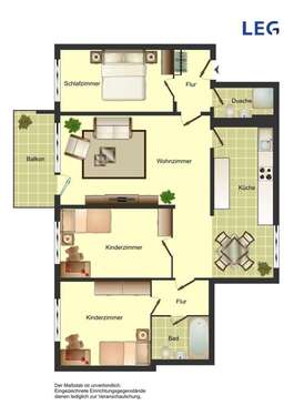 Foto - Wohnung zum Mieten in Leverkusen 833,00 € 95.14 m²