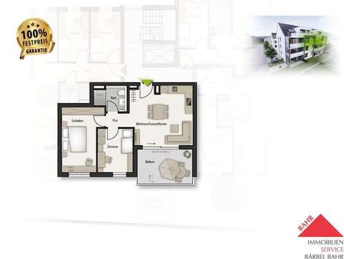 Foto - Wohnung zum Kaufen in Holzgerlingen 439.000,00 € 63 m²