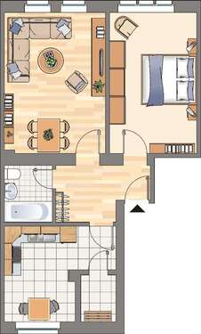 Foto - Wohnung zum Mieten in Herne 349,00 € 49.34 m²