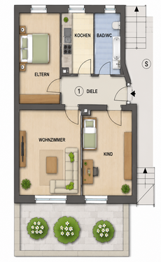 Foto - Wohnung zum Kaufen in Schweinfurt 150.000,00 € 70 m²