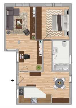 Foto - Wohnung zum Kaufen in Hofheim 239.000,00 € 67.3 m²