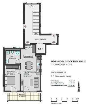 Foto - Wohnung zum Kaufen in Mössingen 299.900,00 € 53.75 m²