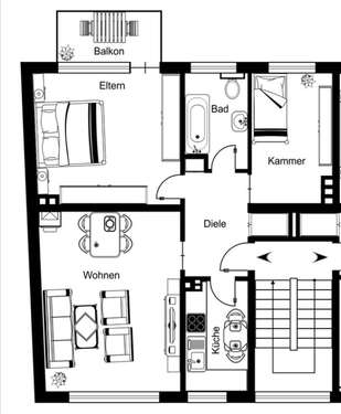 Foto - Wohnung zum Mieten in Essen 640,00 € 64 m²
