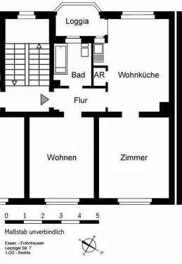 Foto - Wohnung zum Mieten in Essen 499,00 € 58.48 m²