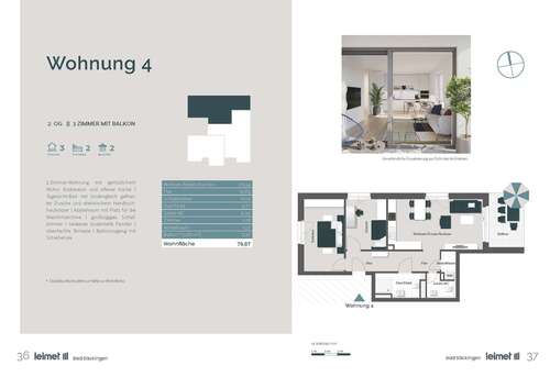Foto - Wohnung zum Kaufen in Bad Säckingen 435.500,00 € 79.87 m²