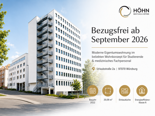 Foto - Wohnung zum Kaufen in Würzburg 140.000,00 € 20.09 m²