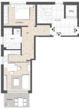 Foto - Wohnung zum Mieten in Bad Vilbel 1.150,00 € 57 m²