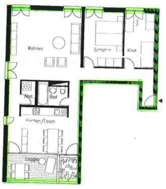 Foto - Wohnung zum Mieten in Landsberg OT Queis 690,00 € 86.41 m²
