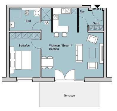 Foto - Wohnung zum Mieten in Ahrensburg 1.050,00 € 70 m²