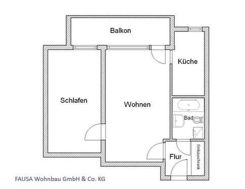 Foto - Wohnung zum Mieten in Bonn 565,00 € 55 m²