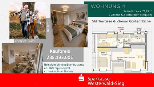 Foto - Wohnung zum Kaufen in Ransbach-Baumbach 288.193,00 € 73.29 m²