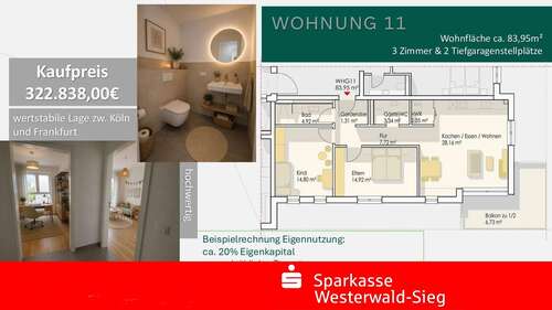 Foto - Wohnung zum Kaufen in Ransbach-Baumbach 322.838,00 € 83.95 m²
