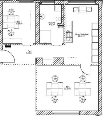 Foto - Büro in Zell 800,00 € 69 m² - 800,00 EUR Kaltmiete, ca.  69,00 m²