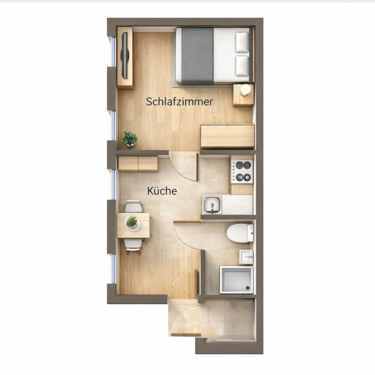 Foto - Wohnung zum Mieten in Mönchengladbach 320,00 € 25 m²