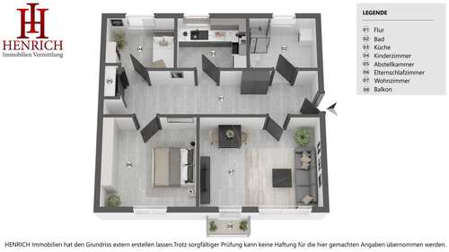 Foto - Wohnung zum Kaufen in Kriftel 259.000,00 € 72.02 m²