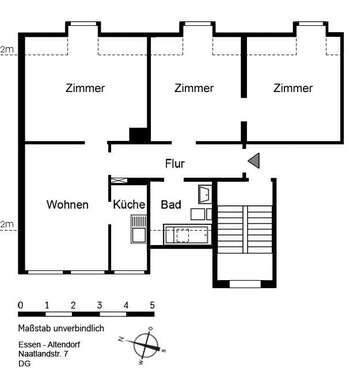 Foto - Wohnung zum Mieten in Essen 499,00 € 69.26 m²