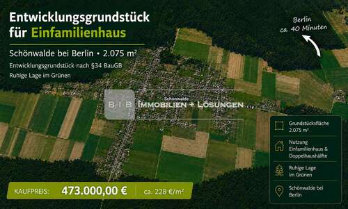 Foto - Grundstück zu verkaufen in Schönwalde 473.000,00 € 2075 m²