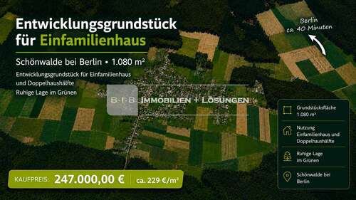 Foto - Grundstück zu verkaufen in Schönwalde 247.000,00 € 1080 m²