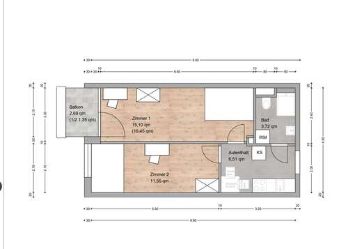 Foto - WG-Zimmer in München-Pasing-Obermenzing 725,00 € 17 m²