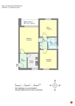 Foto - Wohnung zum Mieten in Dortmund 412,50 € 73 m²