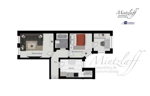 Foto - Wohnung zum Mieten in Stendal 350,00 € 55 m²
