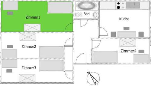 Foto - WG-Zimmer in Berlin 425,00 € 12 m²