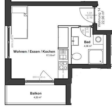 Foto - Wohnung zum Mieten in Linden 460,00 € 22.96 m²
