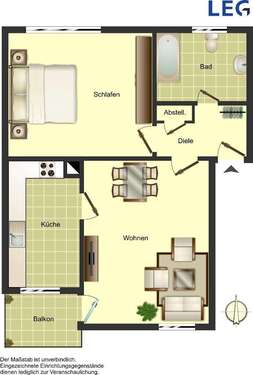 Foto - Wohnung zum Mieten in Ahlen 421,00 € 46.74 m²