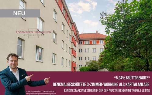 Foto - Wohnung zum Kaufen in Leipzig Schönefeld-Abtnaundorf 99.900,00 € 67.14 m²