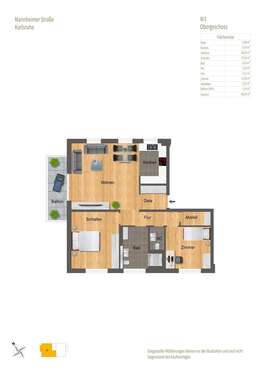 Foto - Wohnung zum Kaufen in Karlsruhe 569.000,00 € 89.34 m²