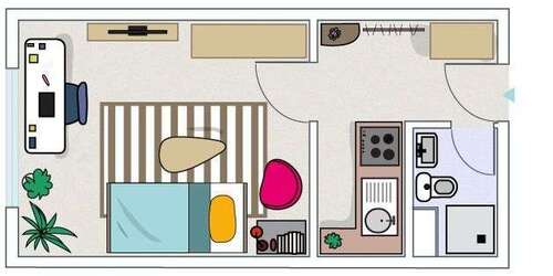 Foto - Wohnung zum Mieten in Neubrandenburg 260,00 € 24 m²