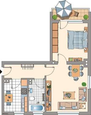 Foto - Wohnung zum Mieten in Eschweiler 409,00 € 46 m²