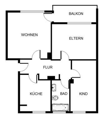 Foto - Wohnung zum Mieten in Gelsenkirchen 489,00 € 66.99 m²