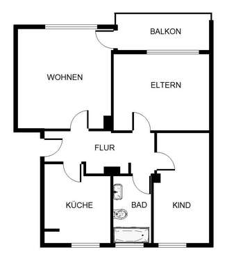 Foto - Wohnung zum Mieten in Gelsenkirchen 439,00 € 66.99 m²