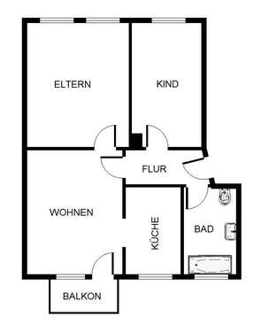 Foto - Wohnung zum Mieten in Gelsenkirchen 399,00 € 52.31 m²