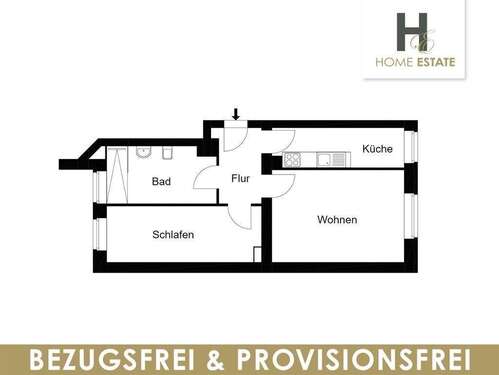 Foto - Wohnung zum Kaufen in Leipzig 159.000,00 € 55 m²