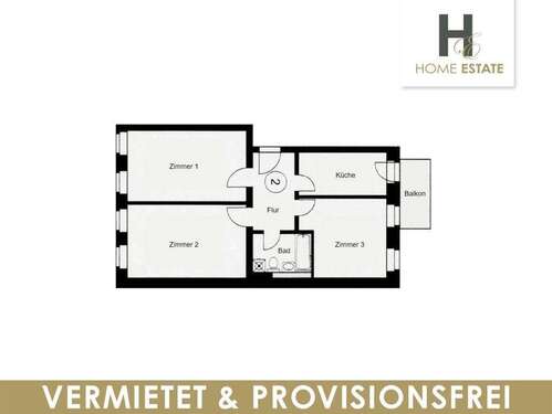 Foto - Wohnung zum Kaufen in Leipzig 250.000,00 € 75 m²