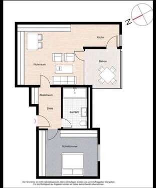 Foto - Wohnung zum Mieten in Augsburg 1.020,00 € 57 m²