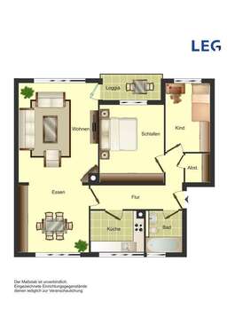 Foto - Wohnung zum Mieten in Minden 489,00 € 67 m²