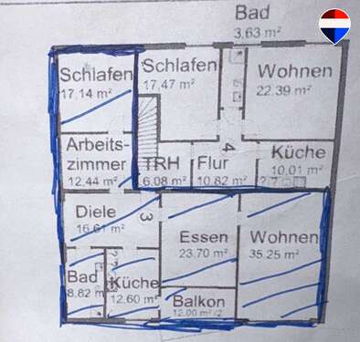 Foto - Wohnung zum Mieten in Herford 1.100,00 € 150 m²