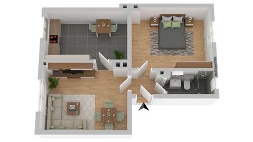 Foto - Wohnung zum Mieten in Hagen 270,00 € 45 m²
