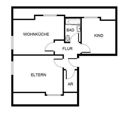 Foto - Wohnung zum Mieten in Herne 369,00 € 47.15 m²
