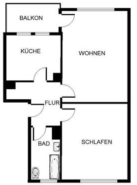 Foto - Wohnung zum Mieten in Gelsenkirchen 369,00 € 48.81 m²