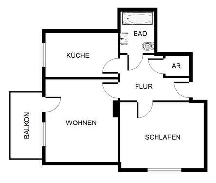 Foto - Wohnung zum Mieten in Gelsenkirchen 389,00 € 58.07 m²