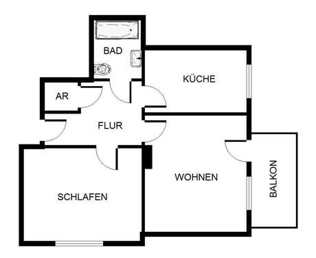 Foto - Wohnung zum Mieten in Gelsenkirchen 399,00 € 58.07 m²